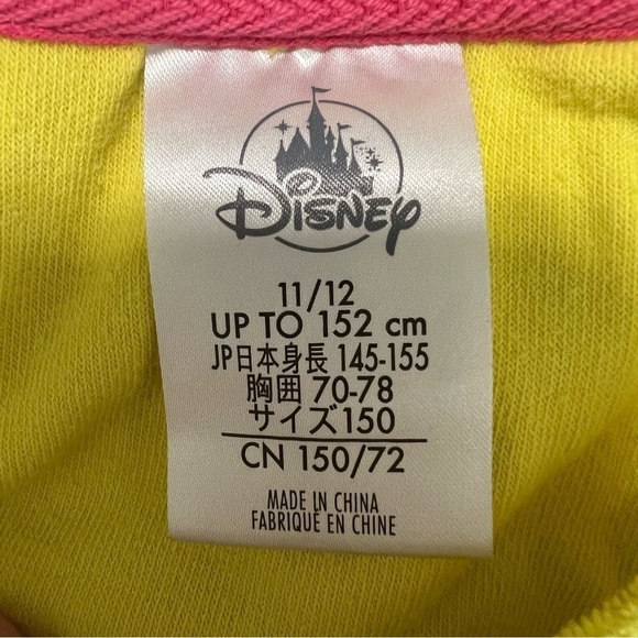 Disney Store Yellow Swim Terrycloth Coverup Minnie Cupcake Applique size 11/12 - Picture 3 of 7